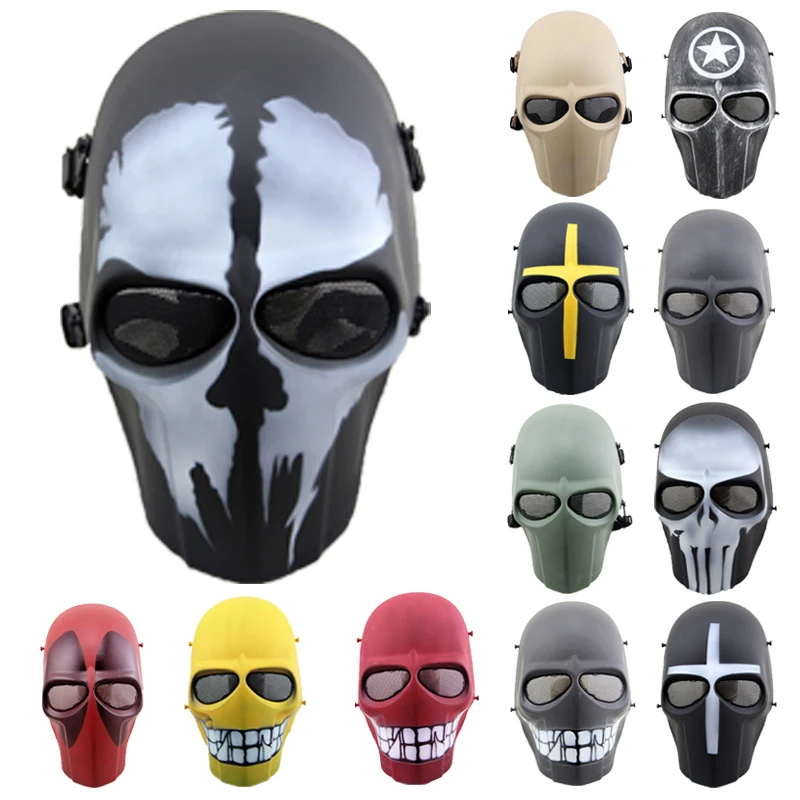 Sniper Skull Mask Airsoft CS Field Protection Full Face Mask Halloween Ball Mask Movie Props Military Tactical Paintball Masks