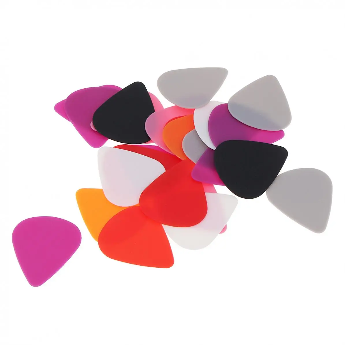 24pcs Guitar Picks 0.5mm 0.75mm Smooth ABS / Celluloid Ukulele Guitar Plectrum With Box