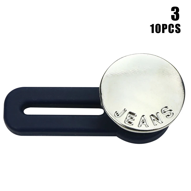 10pcs/Set Retractable Jeans Button Fashion Unisex Belt Buckle Hot Sale Adjustable Extended Women Men Jeans Pants Buttons