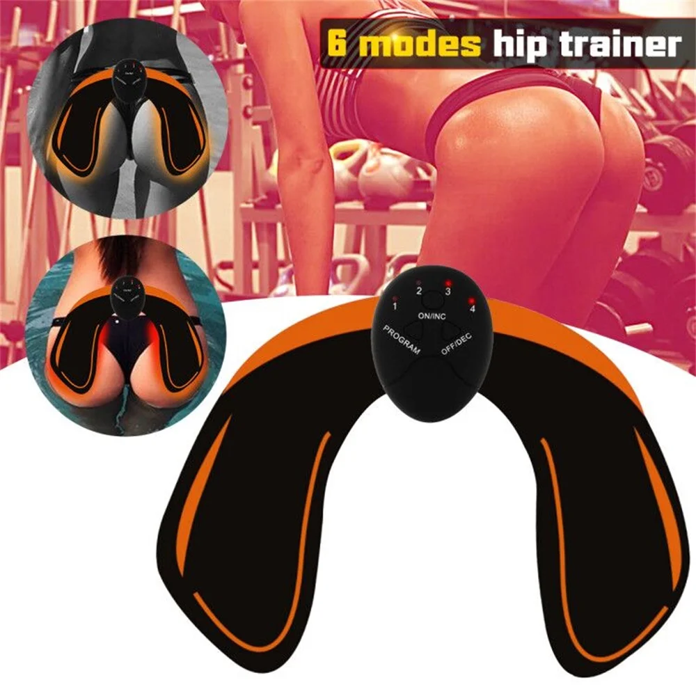 EMS Wireless Smart Muscle Stimulator Abdominal Trainer Hip Trainer Buttocks Butt Lifting Slimming Massager Body Shaping lady