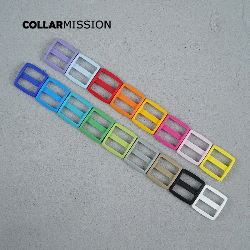 1pc Retailing colorful high quality plastic Tri-Glid clasp  side for 25mm Webbing diy dog collar accessory buckle 17 colours