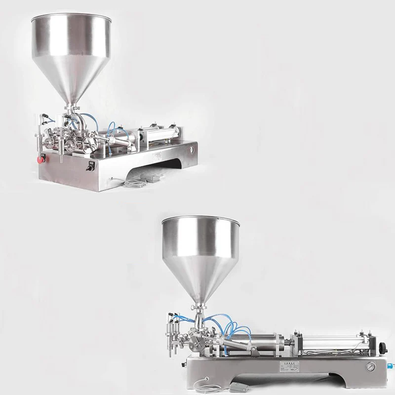 Double Head Paste Filling Machine Used For Cream Chili Sauce Tomato Butter Peanut Butter Olive Oil Pneumatic Filling Machine