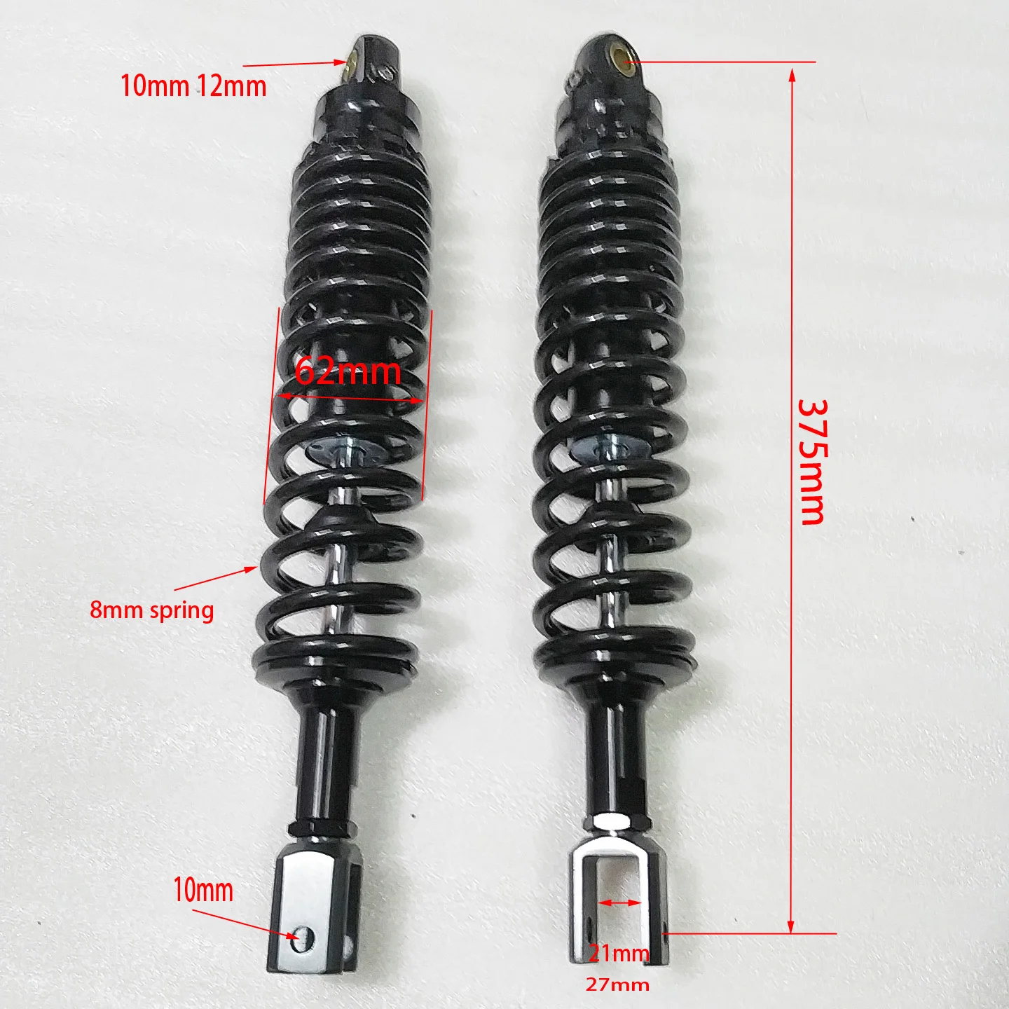 

415mm 420mm 27mm frok Universal Motorcycle Shock Absorber Rear Suspension for Honda Yamaha Suzuki Kawasaki KTM bikes Gokart ATV