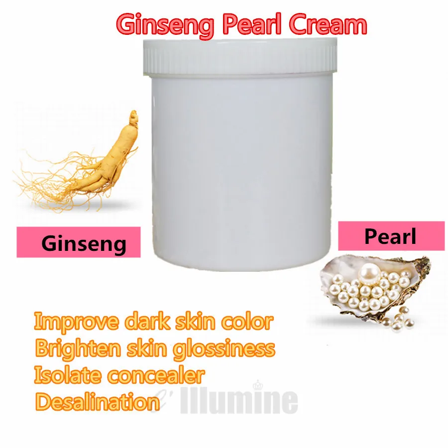 

1000g Ginseng Pearl Cream Day Cream Tender Skin Nourishment Fade Pimples Brighten Skin Tone Lazy Isolation Ginseng Cream OEM 1kg