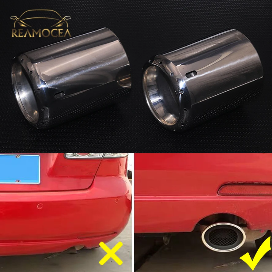 

Reamocea 2x Stainless Steel Exhaust Tip Pipe Muffler Tail Throat For Mazda 6/Atenza Modified Car Rear Tail Throat Liner Acce