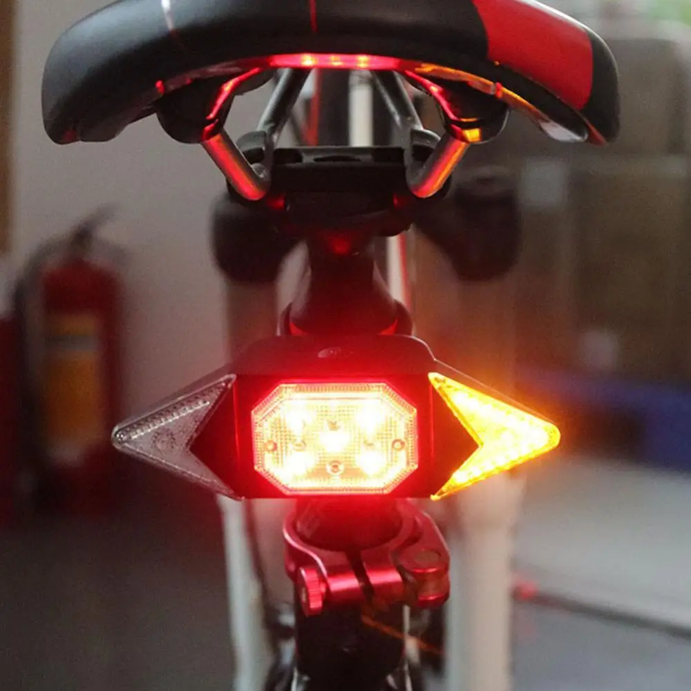 

Smart Bike Light Wireless Remote Control Cycling Turning Signal Taillight USB Bicycle Rechargeable Rear Light LED Warning Lamp