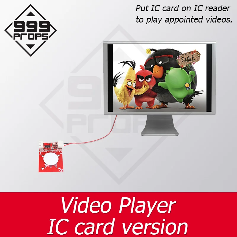 Escape room video player IC card trigger video playing put IC card on reader to play video escape room mechanism