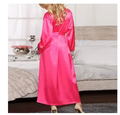 Fashion Loose Soft Comfortable Night Robe Women Belt Bathrobe Women\'s Sleep Sexy Sleepwear Shift 2017 Select 3 Color