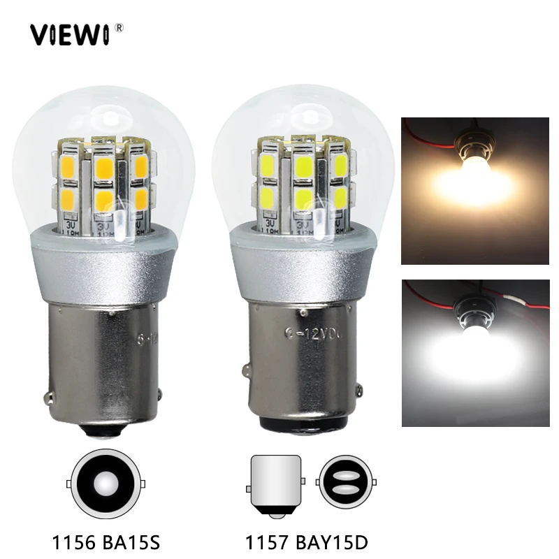 

2pcs Led Car Bulb P21W 1156 1157 BA15S BAY15D P21/5W 3W Auto Turn Signal Reverse Brake Light 6V 12V 24V 6 12 48 Volt Truck Lamp