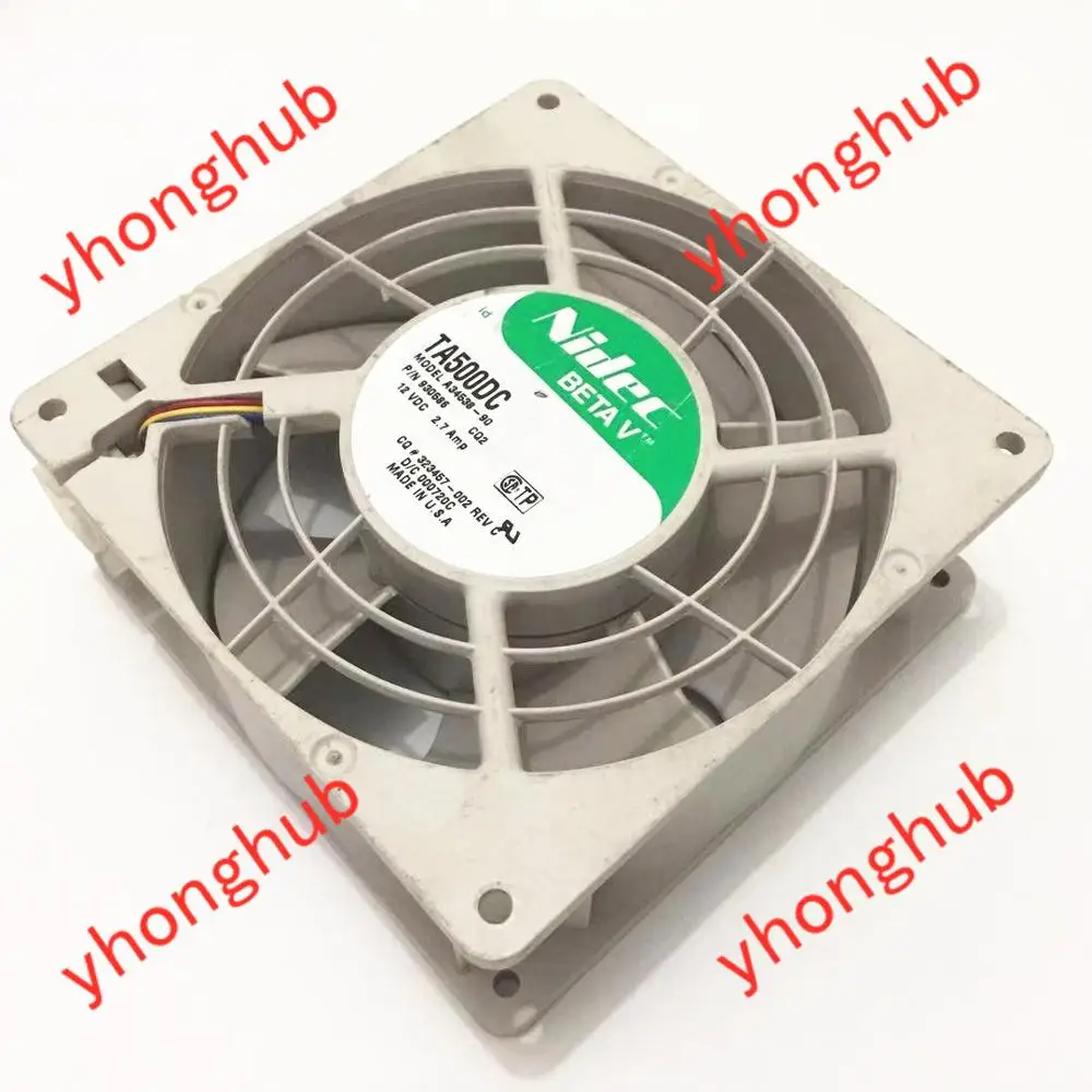 Nidec TA500DC A34538-90 CQ2 DC 12V 2.7A 127x127x50mm Server Cooling Fan