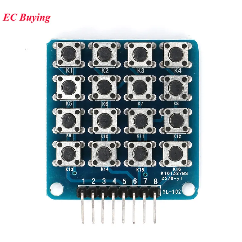 1pc 4x4 Keypad MCU Accessory Board Module Matrix Keyboard 16 Key Buttons For Arduino