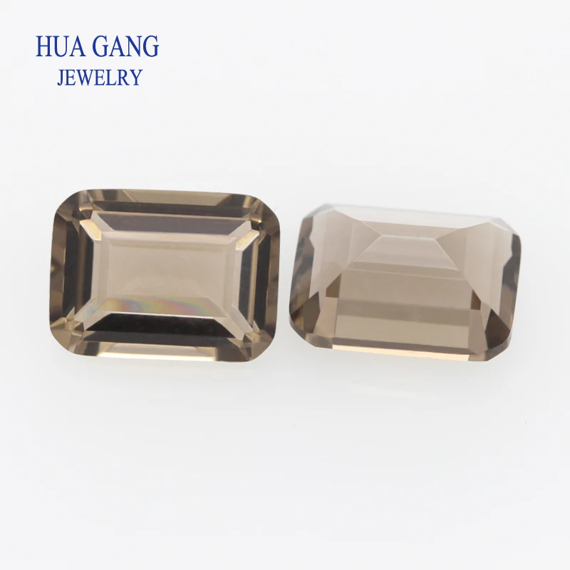 Smoky Quartz Natural Loose Gemstone Octangle Shape Parallel Cut Size 4x6mm~10x14mm For DIY Jewelry