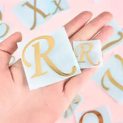 2pcs 3D English Alphabet Metal Sticker Jewelry Making 26 Mixed Letter Stickers DIY Epoxy Resin Nail Art Decorative Gift Handmade