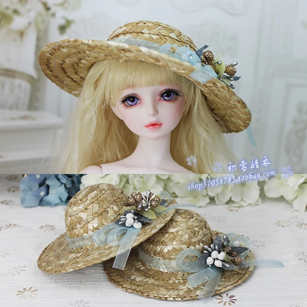 

1/4 1/3 BJD Accessories doll sun hat Rural straw hat for BJD/SD MSD SD13,not include doll,shoes,wig.clothes and other E2513