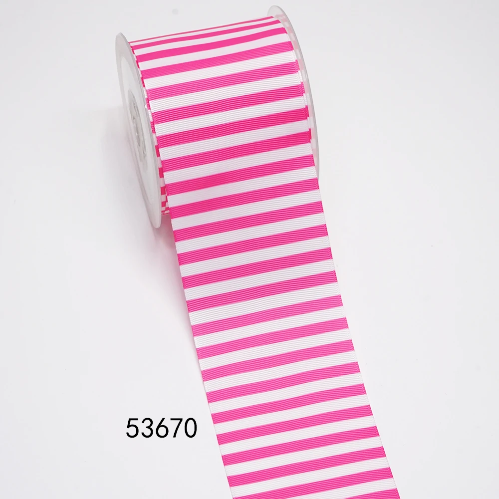 DIY Cartoon Stripe Printed Grosgrain Ribbon For Craft Supplies Sewing Accessories 5 Yards. 53645