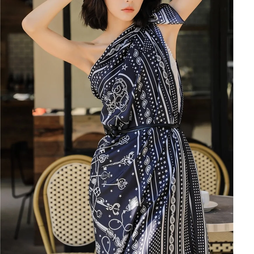 Extra Large Square 100% Silk Scarf Shawl Cape 135*135cm 16mm Women Luxury Silk Scarves Wraps Foulard Female Gifts