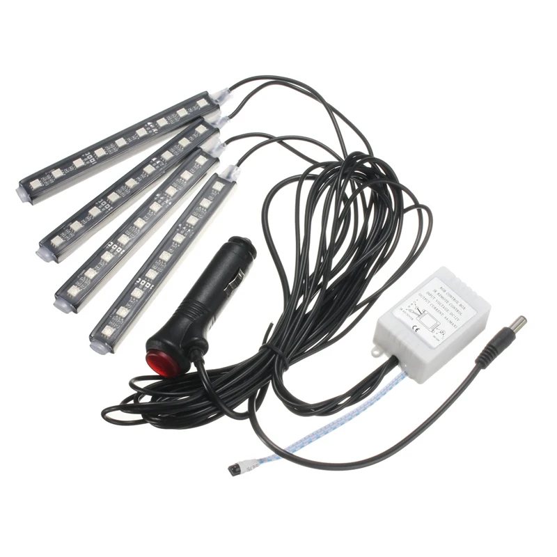 1 세트 10W 5050 자동 LED RGB 인테리어 층 장식 DC 12V 9 SMD 분위기 스트립 통로 데코 플로어 라이트 원격 제어