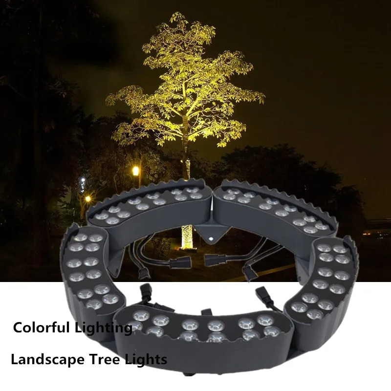 Lighting Landscape Tree Lights Colorful Projection Light Outdoor IP65 Waterproof High-power Tree Lighting Garden Square Lamp 24V