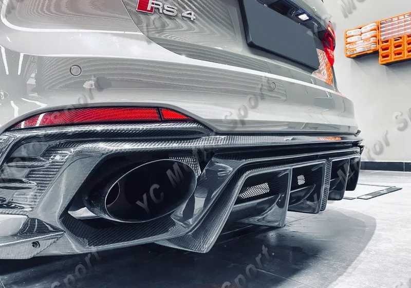 Car Accessories CF Carbon Fiber Avant RS01R Rear Diffuser Fit For 2018-2020 RS4 B9 Rear Diffuser