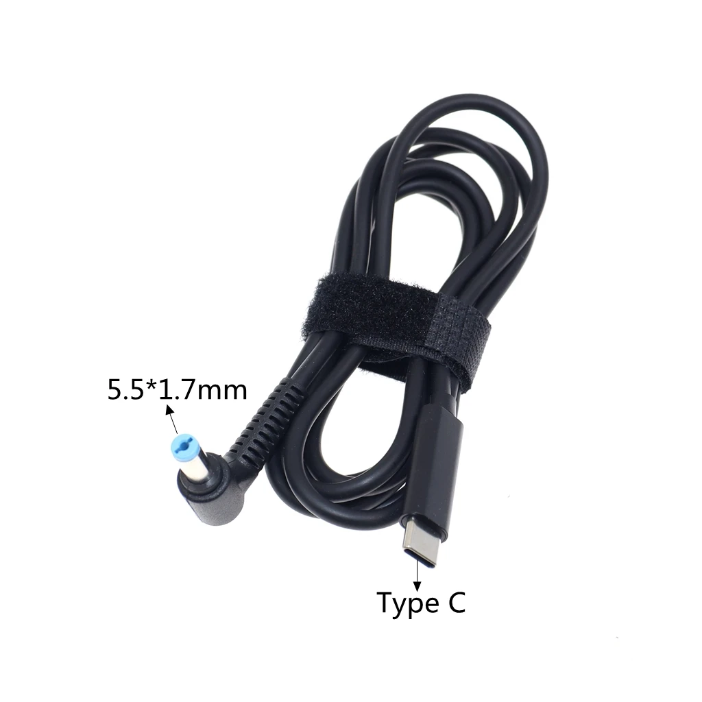 DC 5.5 x 1.7mm Power Supply Plug Connector Converter Cable Cord 19V USB Type C PD Charging Cable for Acer Aspire Laptop Adapter