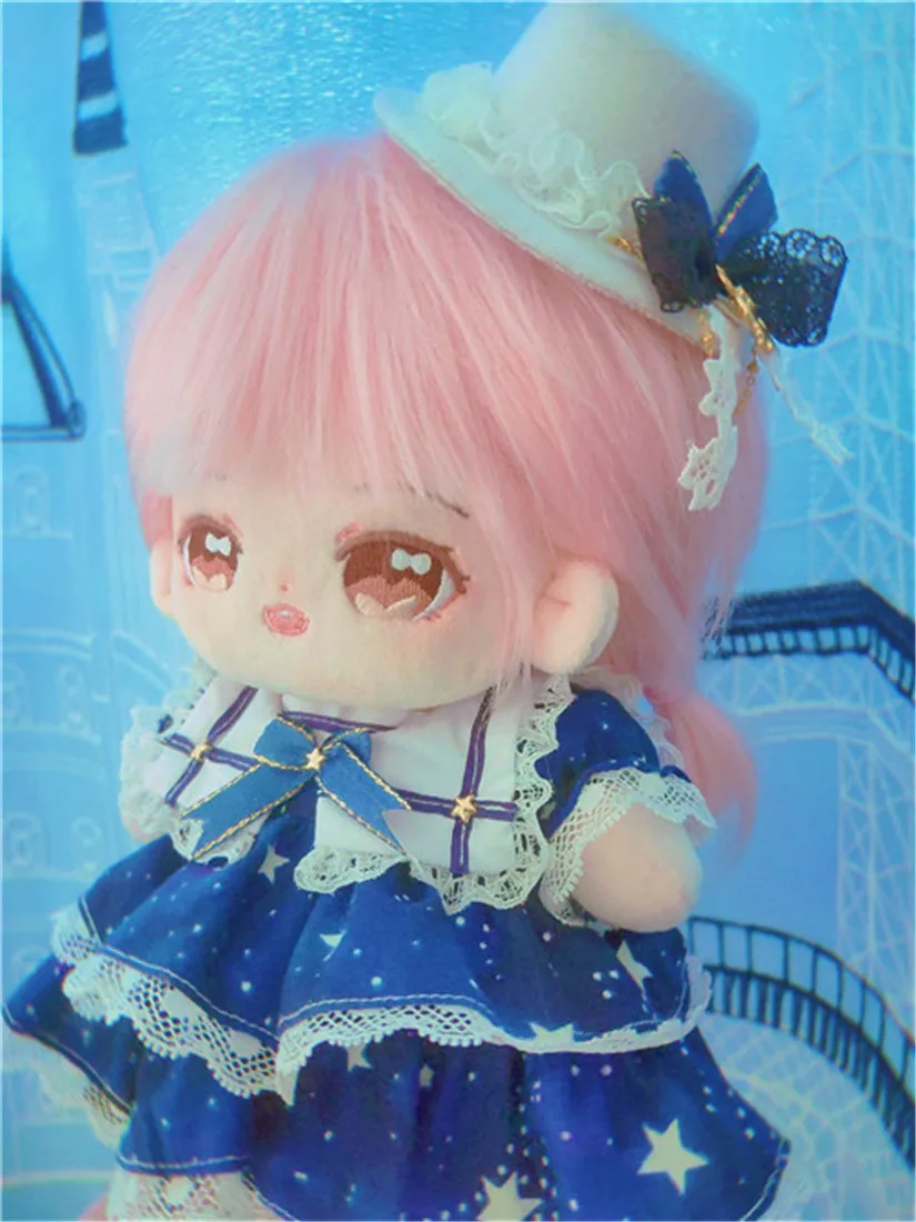 

Cosmile Original Hand-made 20cm Doll Clothes Clothing Blue Navy Suit Outfits Skirt For 20cm Plush Doll Toy Stuffed Cosplay