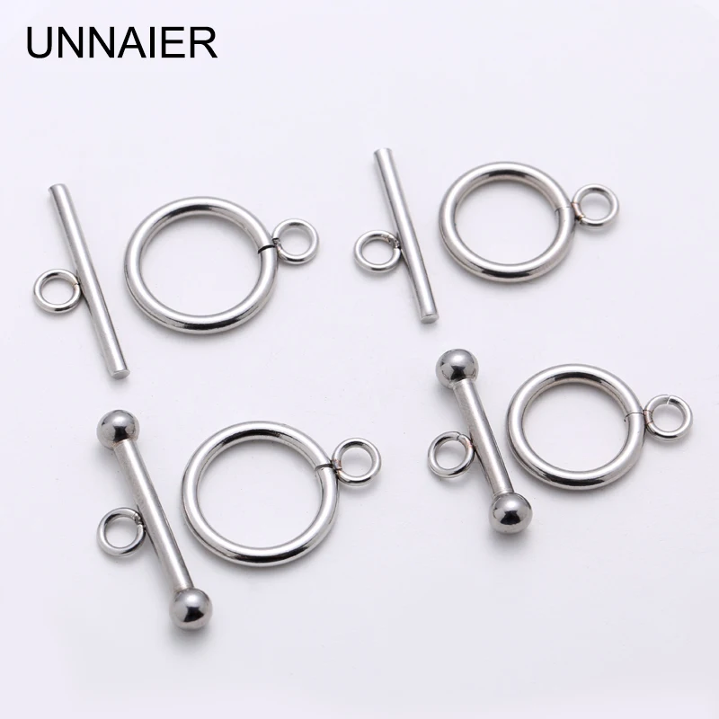 UNNAIER 1Set Titanium Steel Bracelet Buckle Necklace Buckle For Men And Women T-shaped Diy Accessories Material Connectin