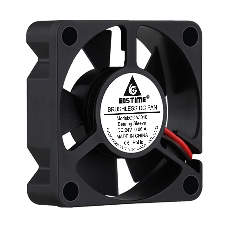 2 Pcs Gdstime DC 24V Fan 30mm 30MMx10MM 2PIN 3D Printer High Speed Cooling Fan 3010 Heatsink 3cm Small Motor Radiator Fan