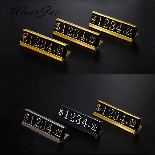 Price Tag Adjustable Counter Aluminum Tag Display Counter Jewelry Stand Displays Jewelry Packaging Display Aliexpress