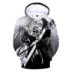 Homens e mulheres Bob Marley Hoodies Hip Hop impressos em 3D, moletons unissex, moletom casual com capuz grande, personalidade, Reggae, 2021