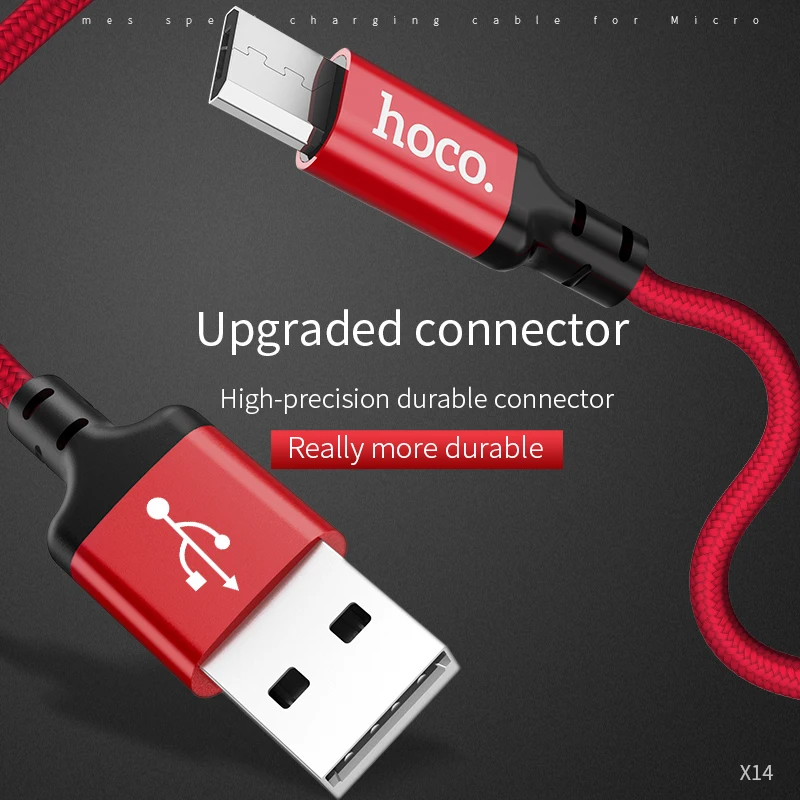 Hoco Micro USB Cable 1m 2m Fast Charge USB Data Cable for Samsung S6 S7 Xiaomi LG Tablet Android Mobile Phone USB Charging Cord