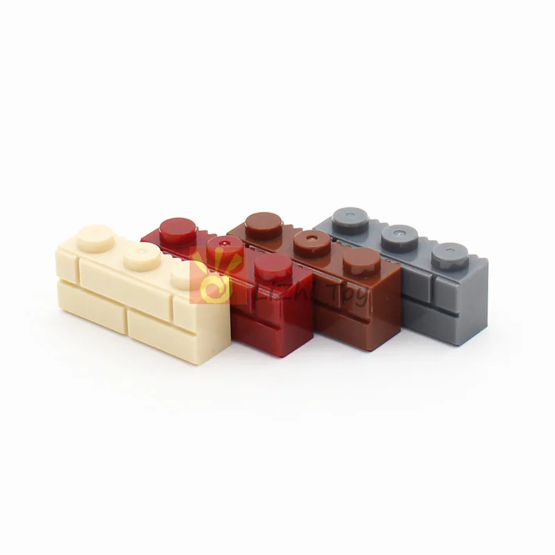 DIY Building Blocks Wall Figures Brick Modified 1x3 Dots with Masonry Profile MOC City Construction Toys Compatible 3622