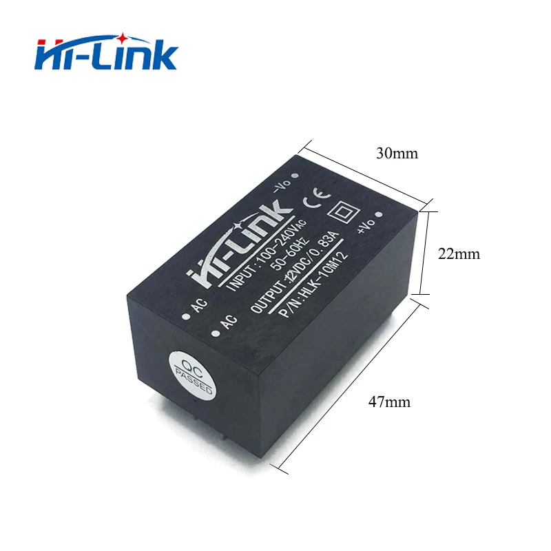 Módulo conversor de energia hi-link AC-DC 10W 220V a 3.3V 5V 9V 12V 24V HLK-10M03 10M05 10M09 10M12 10M24 Casa inteligente