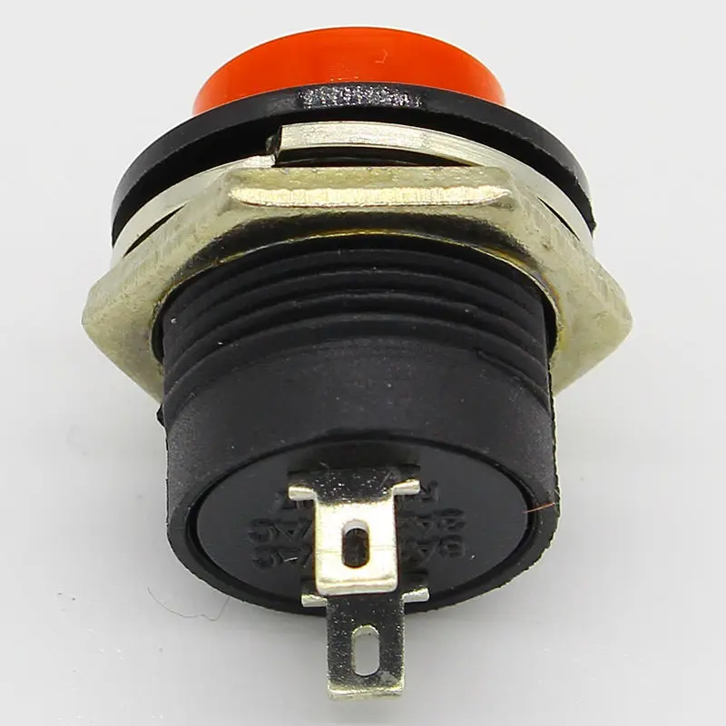 12pcs R13-507 Momentary SPST NO Red Round Cap Push Button Switch AC 6A/125V 3A/250V 6color