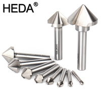 1/5PCS 4.5-50mm 3 Flute 90 Degree HSS M2 6542 Countersink Chamfering Cutter Drill Bit Set hole opener tool For Metalworking