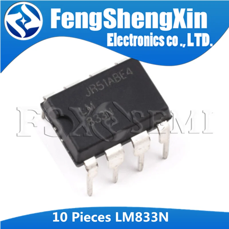 

100 шт. LM833N DIP8 LM833 DIP 833N DIP-8 малошумный Двойной рабочий усилитель IC