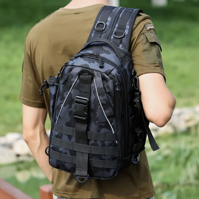 Hot Sports Men Tactical Hiking Backpack Outdoor Chest Bag Waerproof Fishing Shoulder Sling Climbing Camping Travel Bags