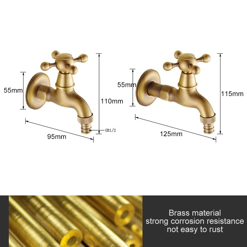 Antique bronze faucet Garden Bibcock washing machine faucet outdoor faucet for Garden