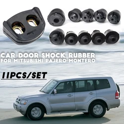 11Pcs Car Door dampers Male buffer pad bump stop Shock rubber for Mitsubishi Pajero Montero MB893757 V31 V32 V33 V43 V45 V73 V77