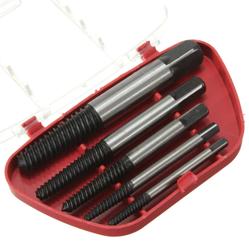 3mm-18mm Steel Screw Extractor Set 1 Set/5 Pcs Easy Out Drill Bits Bolt Stud Remover Tool Kit Hand Tool Set