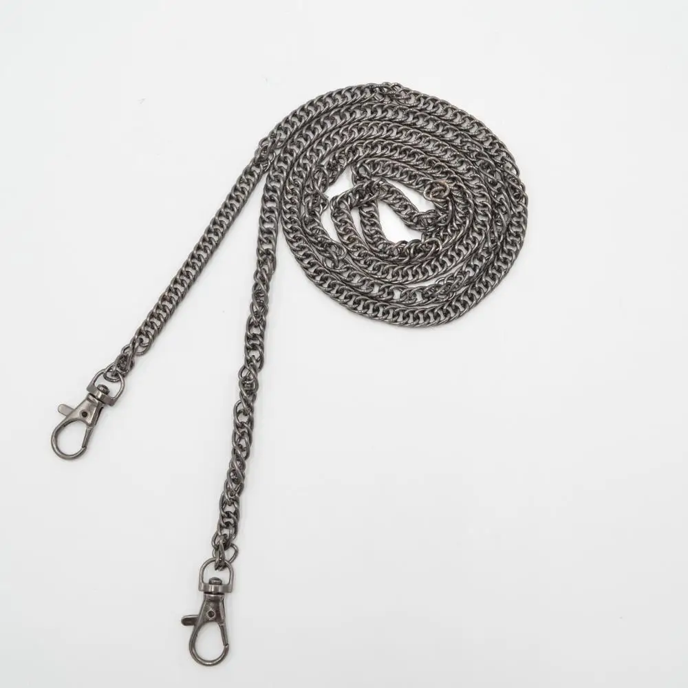 Cadena de Metal para bolsos de hombro, 10 piezas, 120cm, Asa de hebilla, accesorios de correa DIY para Hardware DE DOBLE TEJIDO