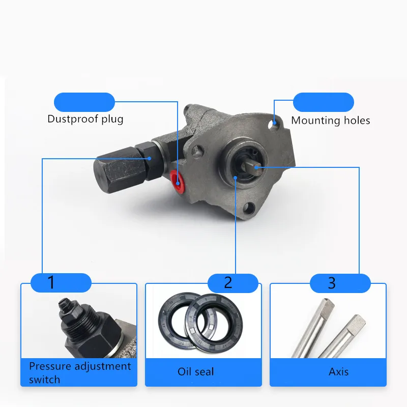 Imagem -04 - Bomba de Óleo Trochoid Superior com Válvula de Alívio de Pressão Válvula Triângulo Bomba de Engrenagem Pequena para Lubrificação Válvula de Excesso de Pressão