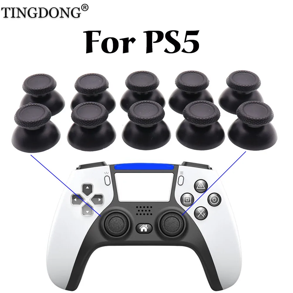 10PCS  For PS5 3D Thumbstick Mushroom Cap Analogue Analog Joystick Stick Cap For PlayStation PS5 Controller