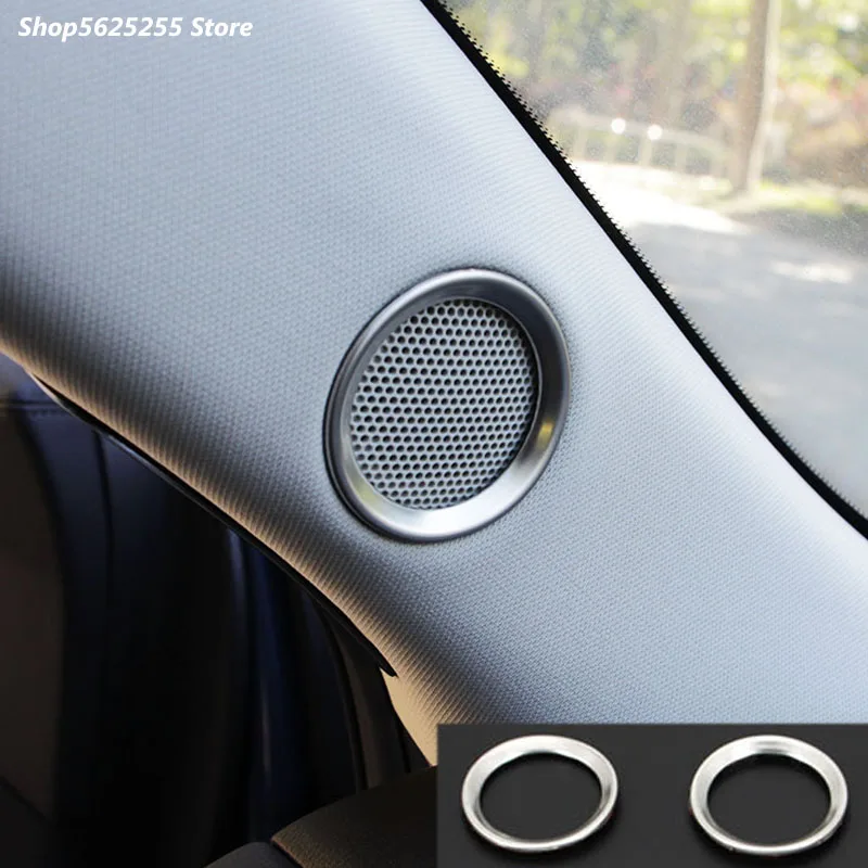 

Car Speaker Sound Ring Cover Stainless Steel Sticker For Mazda CX-5 CX5 2017 2018 2019 2020 2021 Accessories Interior Mouldings