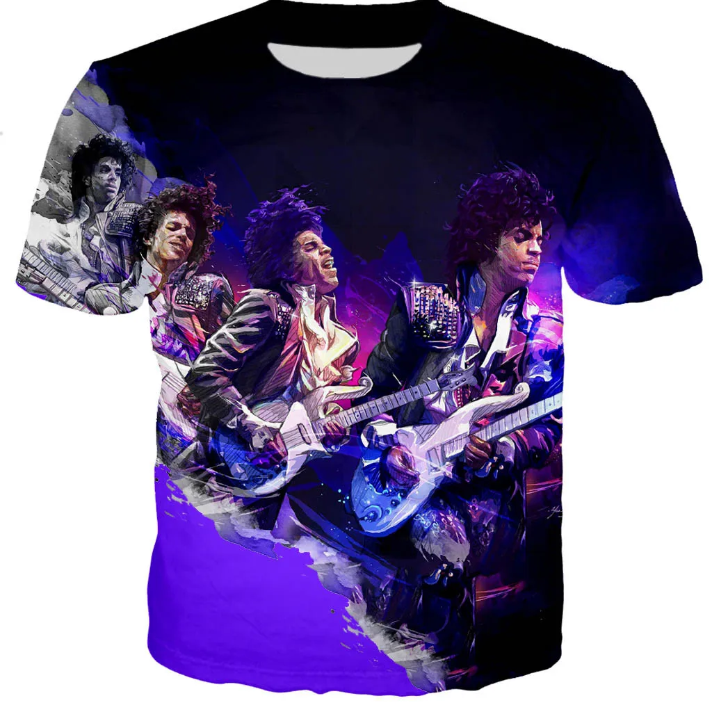 2021 New Prince Rogers Nelson Men/women Popular Singer 3D Printed T-shirts Casual Harajuku T Shirts Oversized