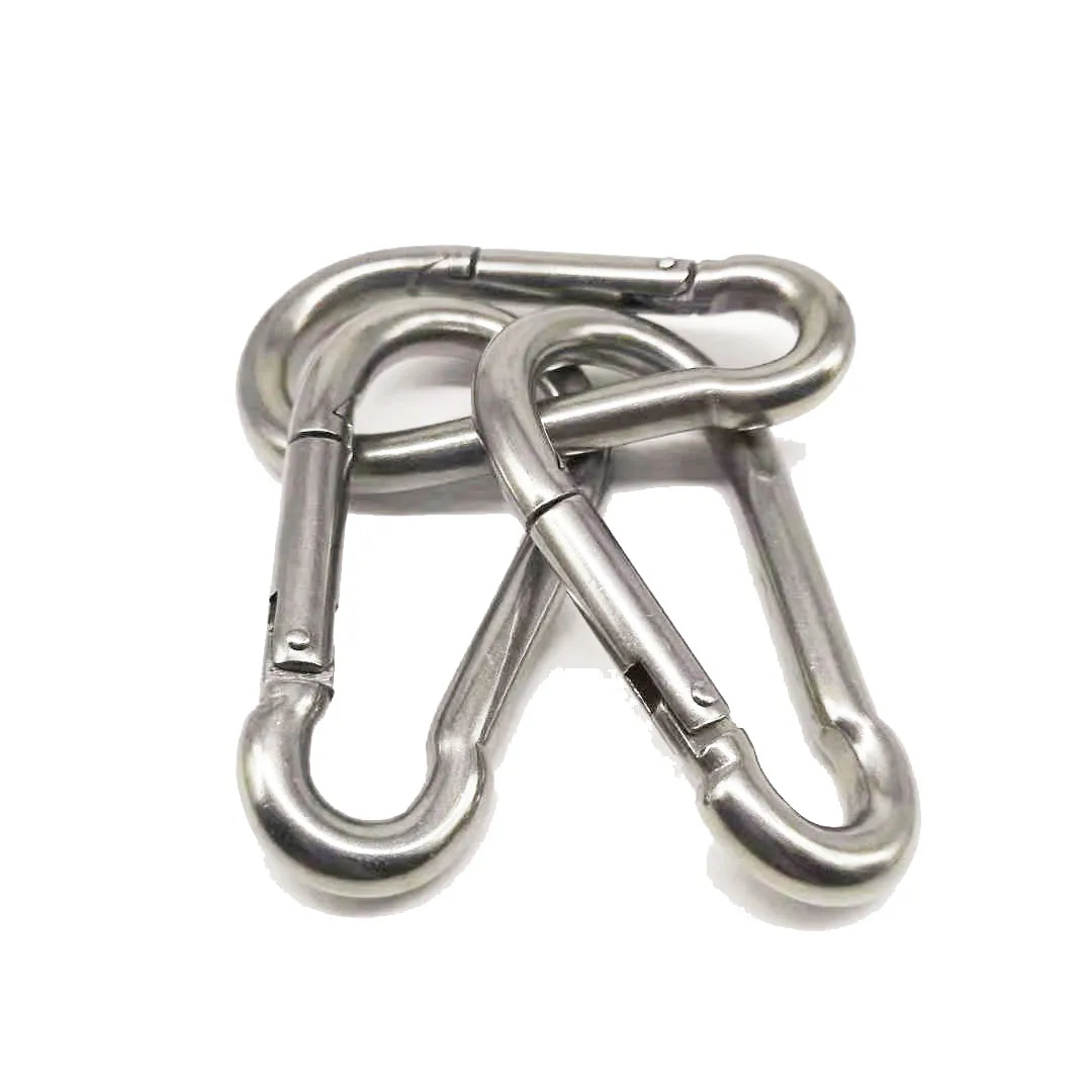 1pcs M12 Stainless Steel 304 Carabiner Carbine Snap Hook Key-Lock