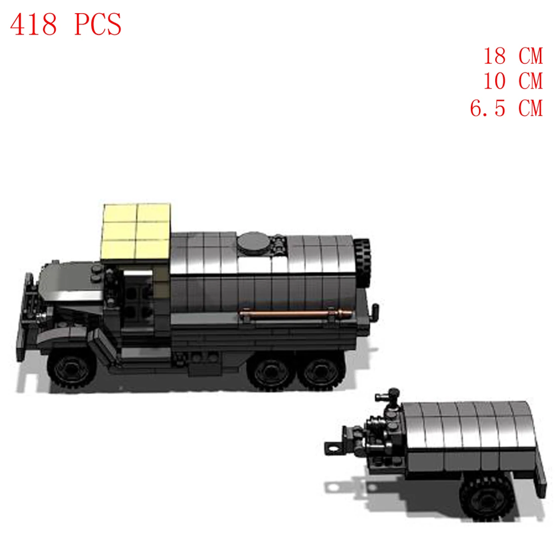 

hot military WWII US Army technical vehicles Oil transport truck equipment Supply war bricks weapons Building Blocks model toys