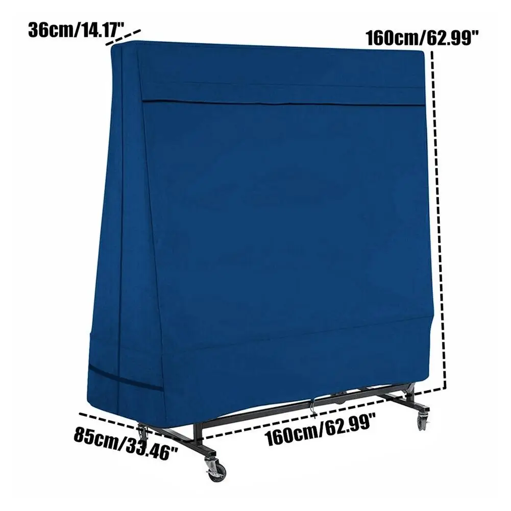 Penutup penyimpanan meja Ping Pong, taplak meja Oxford, tahan debu dan UV tahan air 160x160x85cm