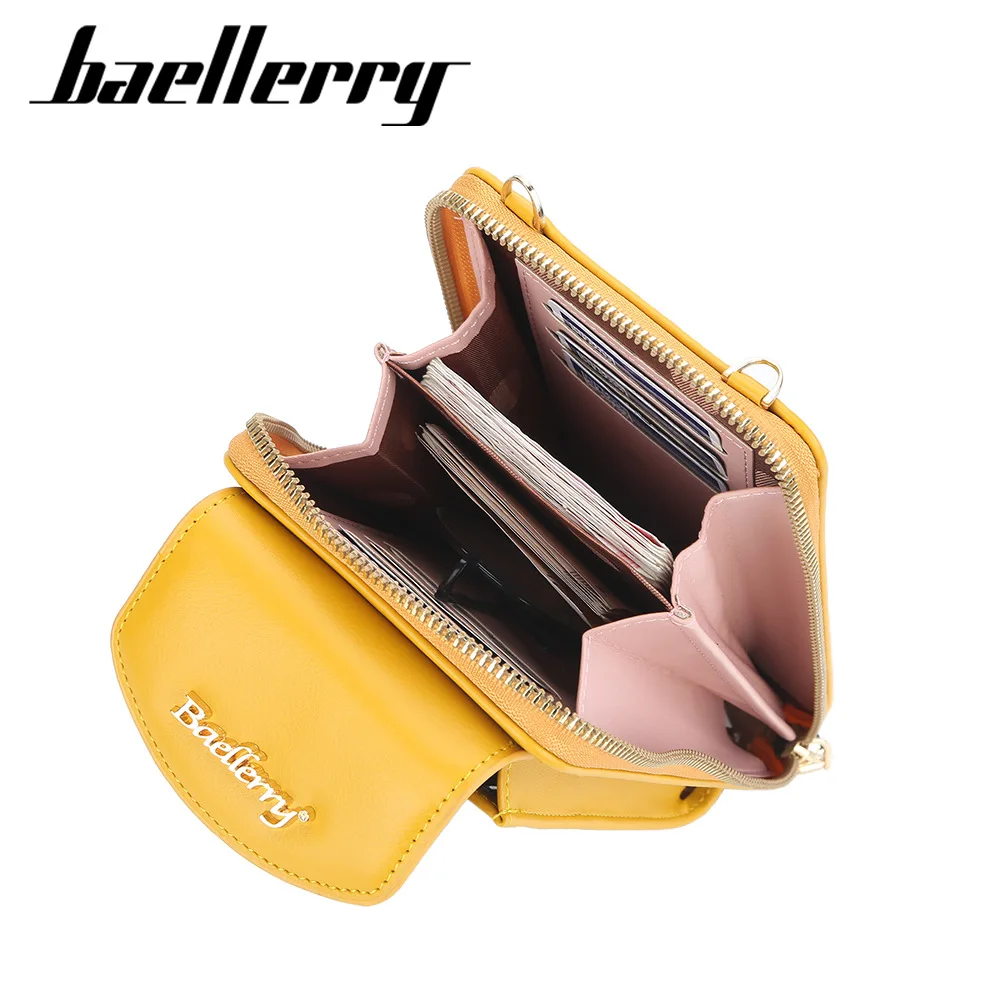 New Touch Screen Shoulder Bag Korean Women New Phone Wallet Big Capacity Hasp Female Crossbody Bags PU Leather Handbag and Purse