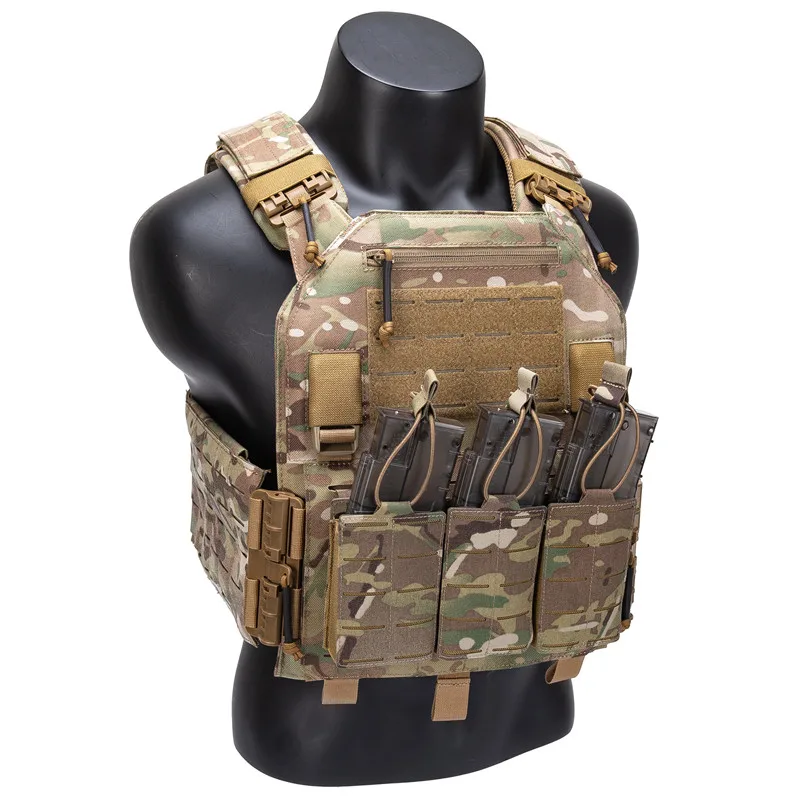 Triple Magazine Pouch Laser Cut Molle, 5.56 Rifle and Pistol