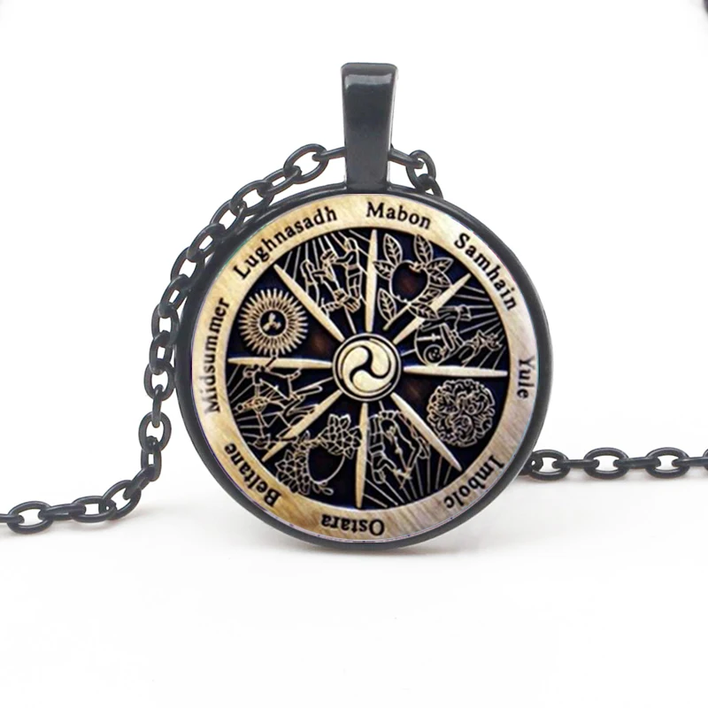HOT! Retro Zodiac Wicca pendant accessories necklace crescent charm female long necklace jewelry men gift party souvenir